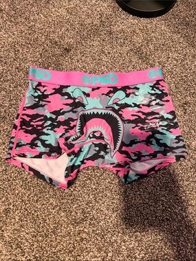 PSD Pink Teal Camo Shark Boxer Shorts